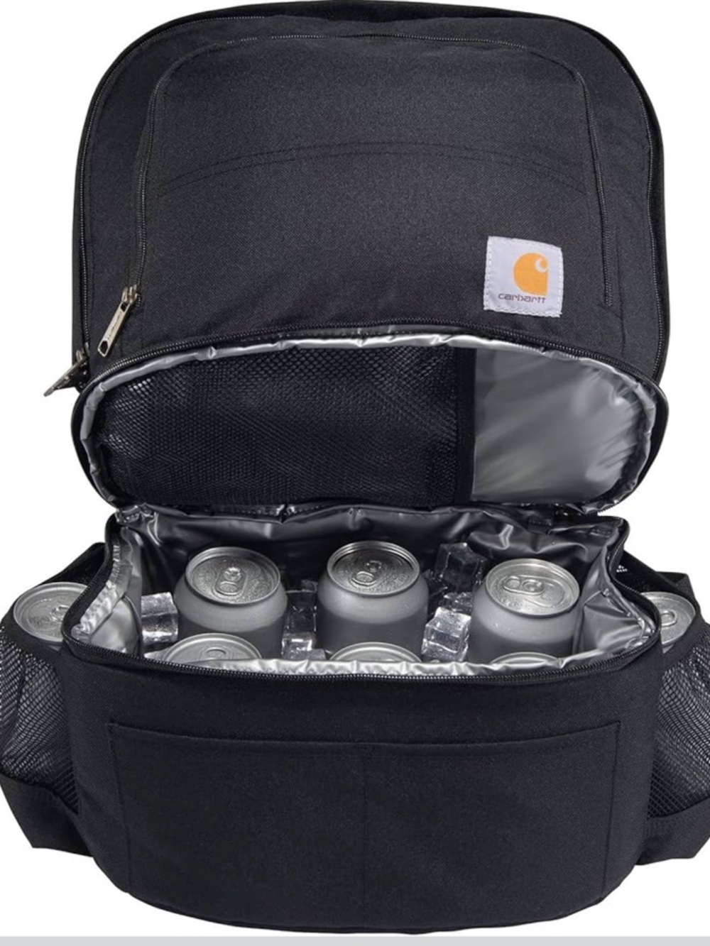 Carhartt Black 2-in-1 Backpack: Insulated Cooler +Gear Compartment-Rain Defender - Picture 4 of 14